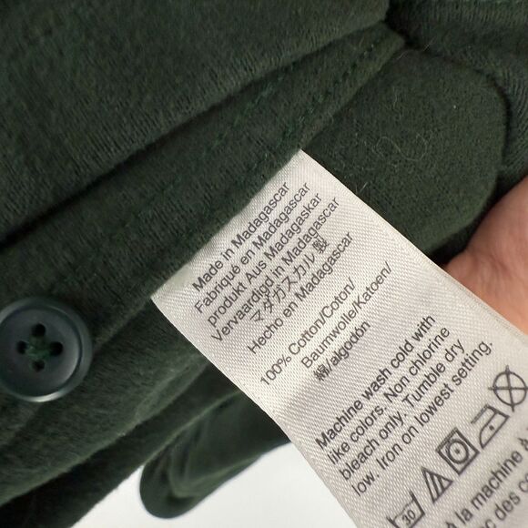 J.Crew Mens Heavyweight Chamois Work Shirt K1202 Cotton Long Sleeve Green SZ XL - Picture 8 of 13